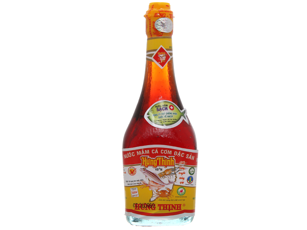 1 chai Nước mắm cá cơm đặc sản Hưng Thịnh 40 độ đạm chai 220ml