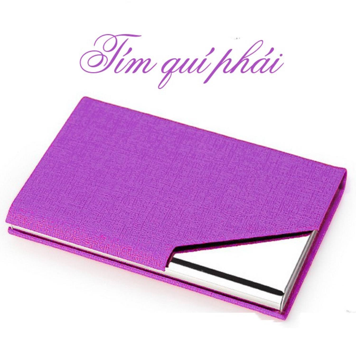 VÍ ĐỰNG NAME CARD CAO CẤP INOX BỌC PU