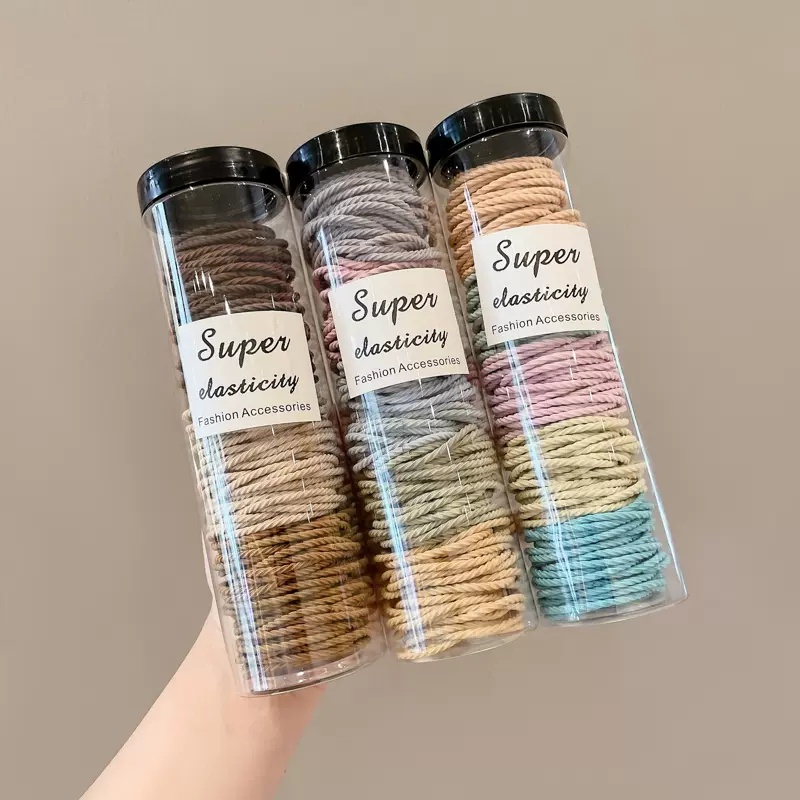 Hộp 100 chun buộc tóc xoắn
