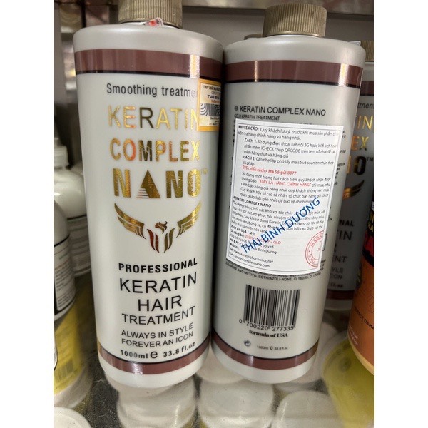 Hấp Tóc Keratin Nano Complex ( Hấp Nano Xám) - Chuyên Phục Hồi Tóc Nát, Cháy 1000ML