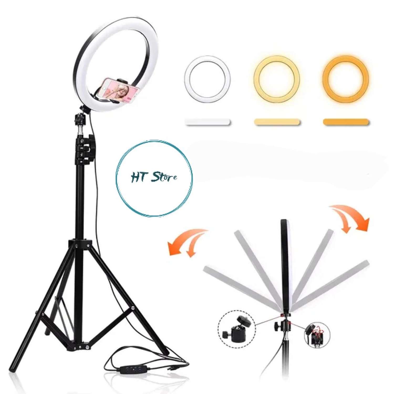 BỘ ĐÈN LIVESTREAM 30CM + CHÂN 2M