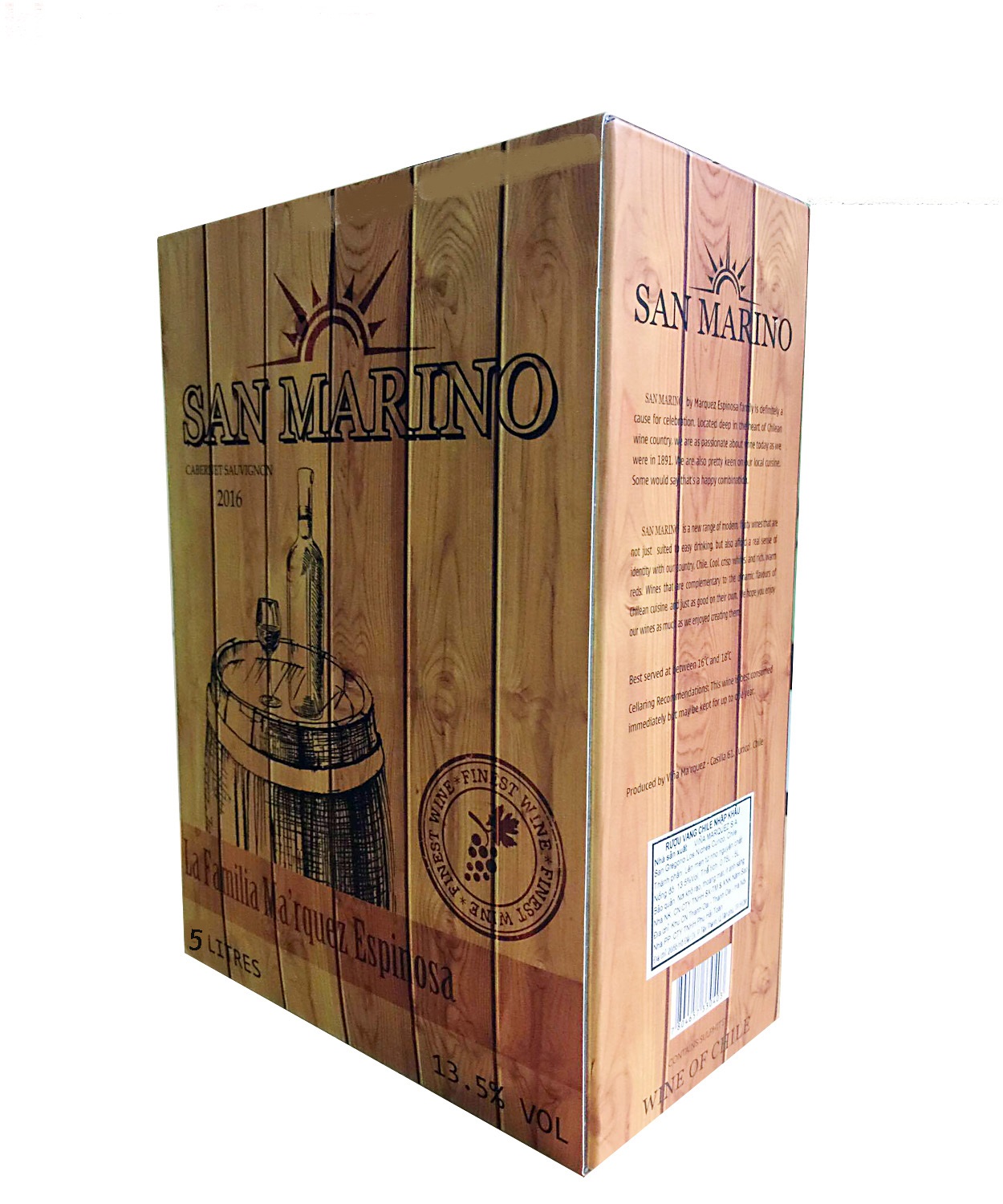 Vang bịch Chile San Marino 5 lít