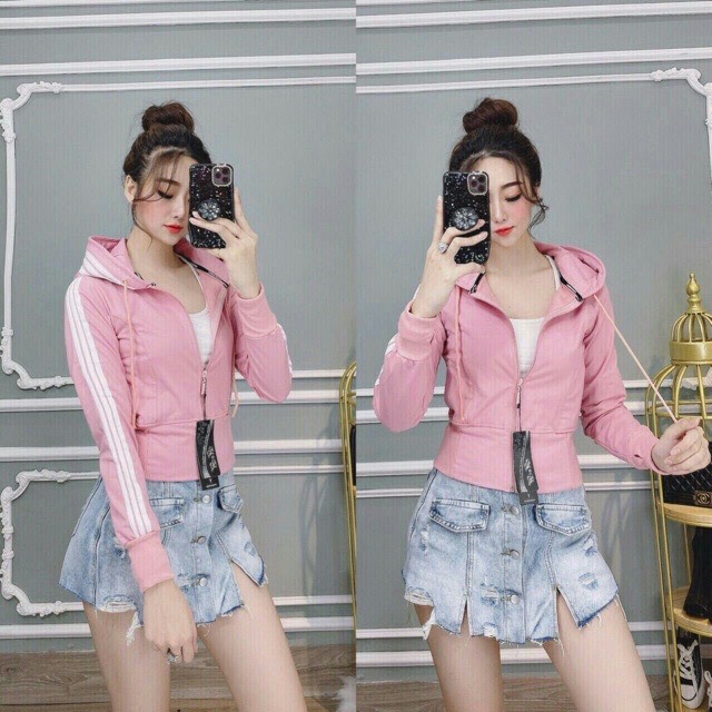 [HCM]áo khoác lửng 3 sọc đẹp