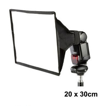 Tản Sáng Flash Softbox Nhỏ 20X30 Vải Hạt Mưa