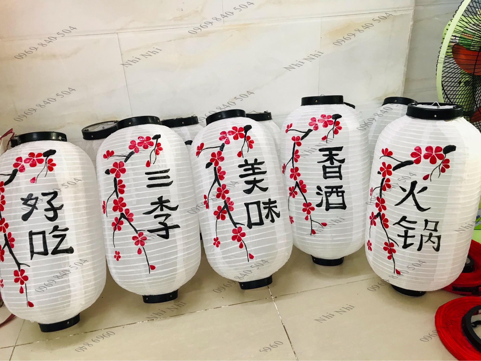 [HCM]Lồng đèn Nhật- vẽ-50x25cm