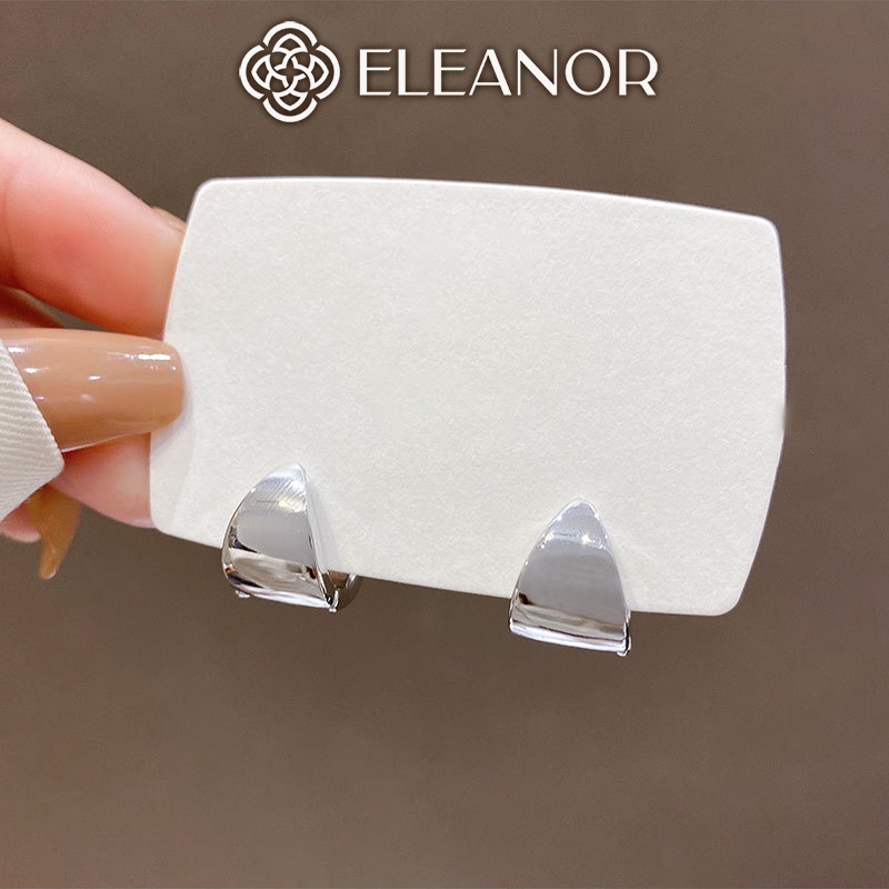 Bông tai nữ chuôi bạc 925 Eleanor Accessories khuyên tai viền trơn basic phụ kiện trang sức 3618