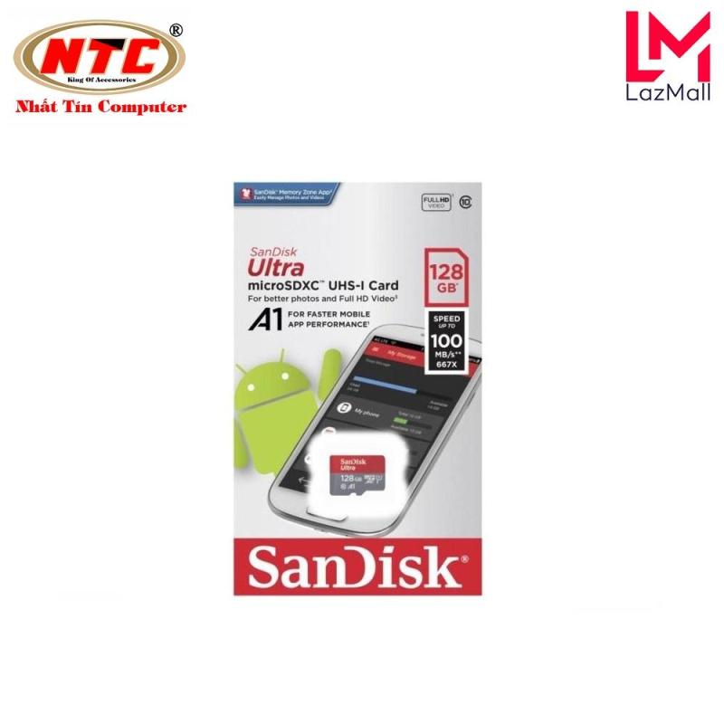 Thẻ nhớ MicroSDXC SanDisk Ultra A1 128GB Class 10 U1 100MB/s box Anh - Model 2019 (Đỏ)