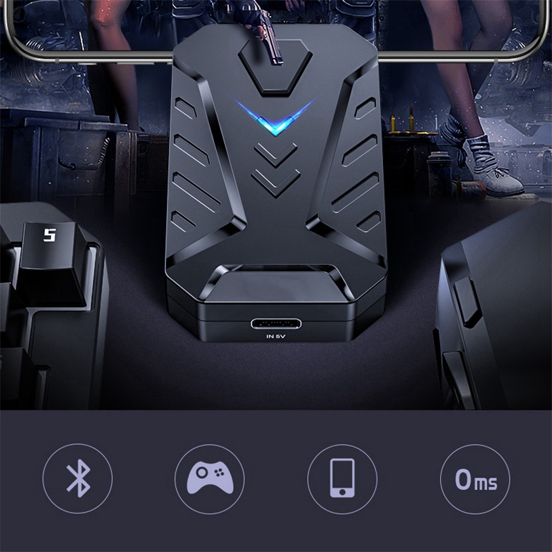 Keyboard and Mouse Converter Portable Mobile Gaming Keyboard Mouse Converter Adapter for Android Phone(Does not Support Ios System)