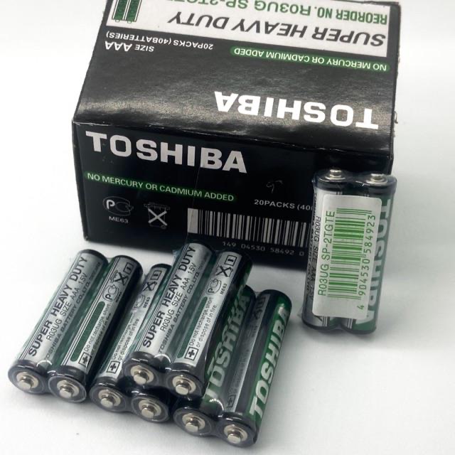 [freeship] hộp 40 viên pin aa - aaa toshiba thích hợp với các thiết bị điện tử 4