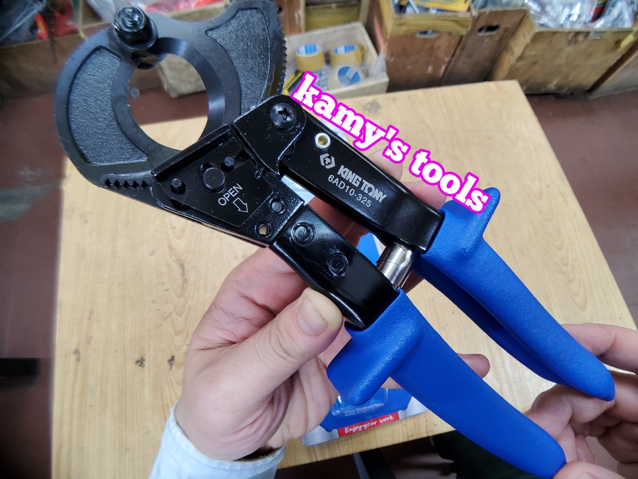 Kéo cắt cáp nhông kingtony model 6ad10-325 dài 255mm, kìm cắt cáp