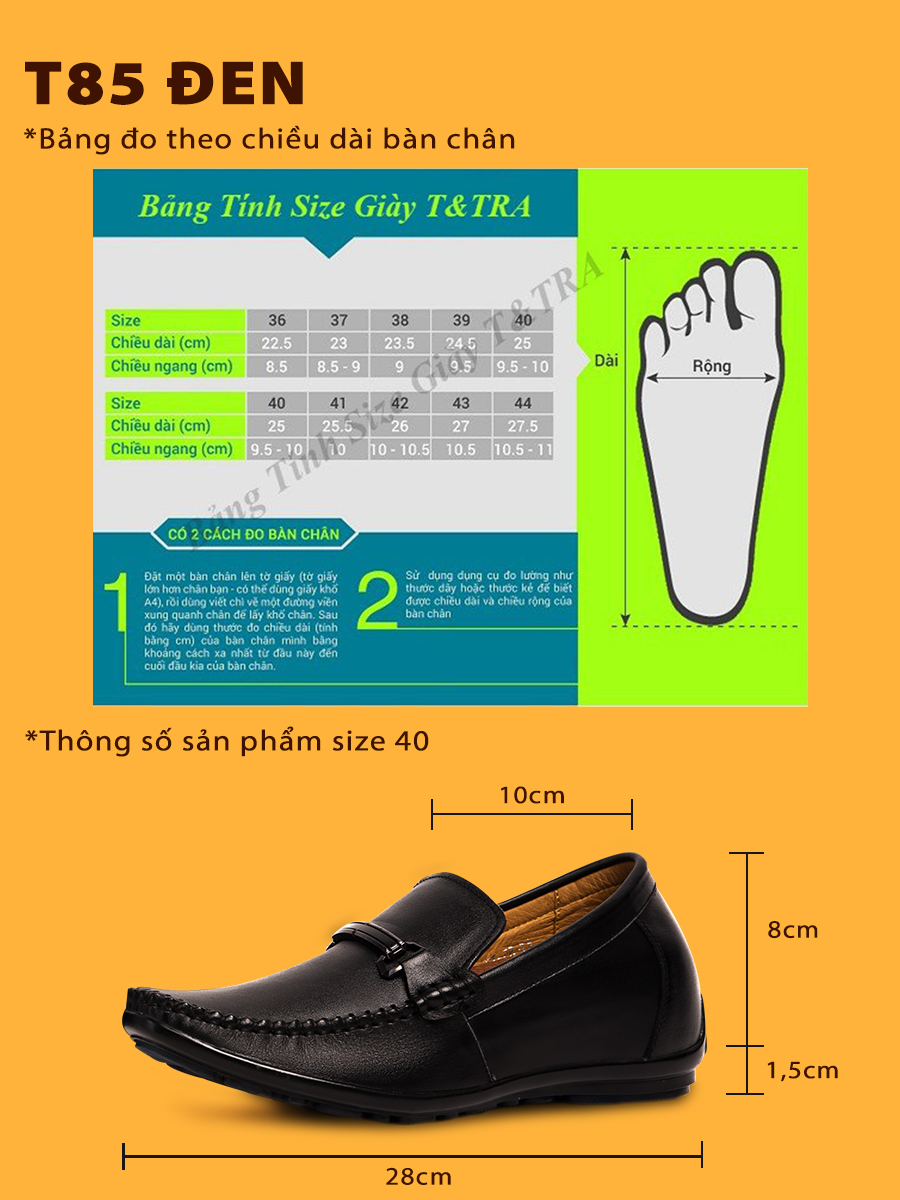 [6cm]-padded shoes men's T & check T85 Black