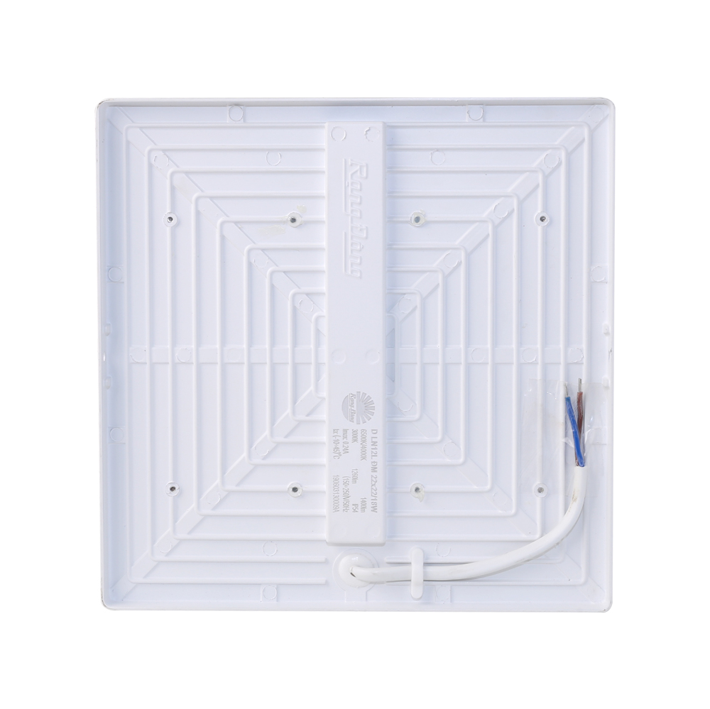 Đèn LED ốp trần LN12N 220x220/18W 6500K SS [tràn viền] [đế nhựa]