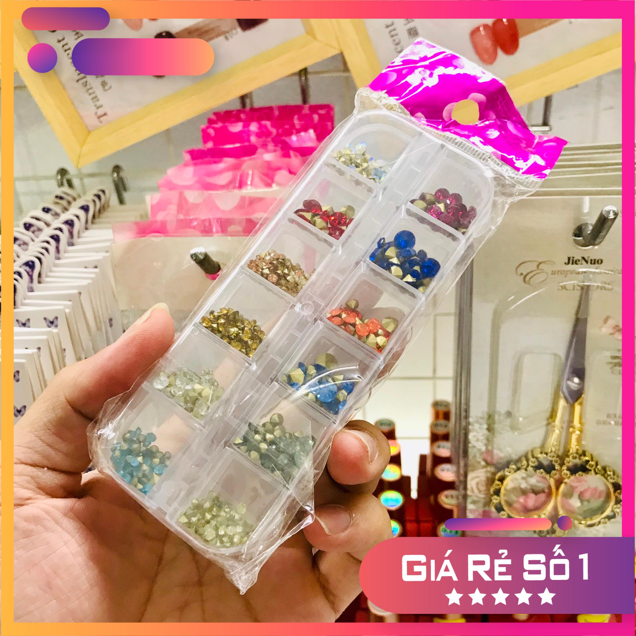 Set đá khối chân nhọn 12 màu siêu sáng