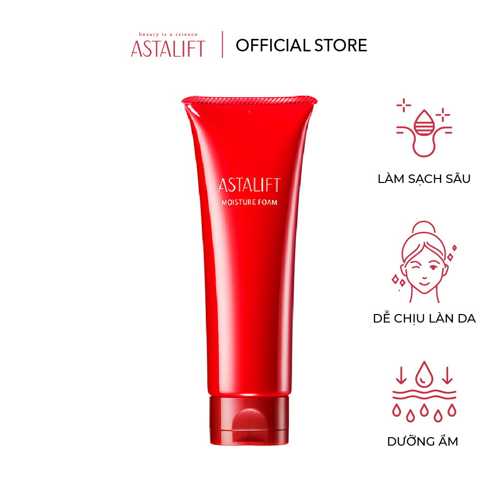 Sữa Rửa Mặt Tạo Bọt Dưỡng Ẩm ASTALIFT Moisture Foam 100ml