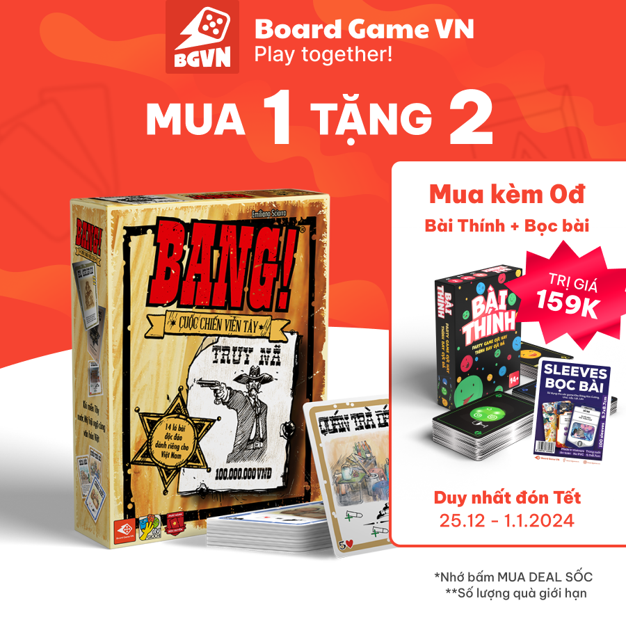 Board Game VN - Bang! - Cuộc Chiến Viễn Tây - Việt Hóa Chính hãng