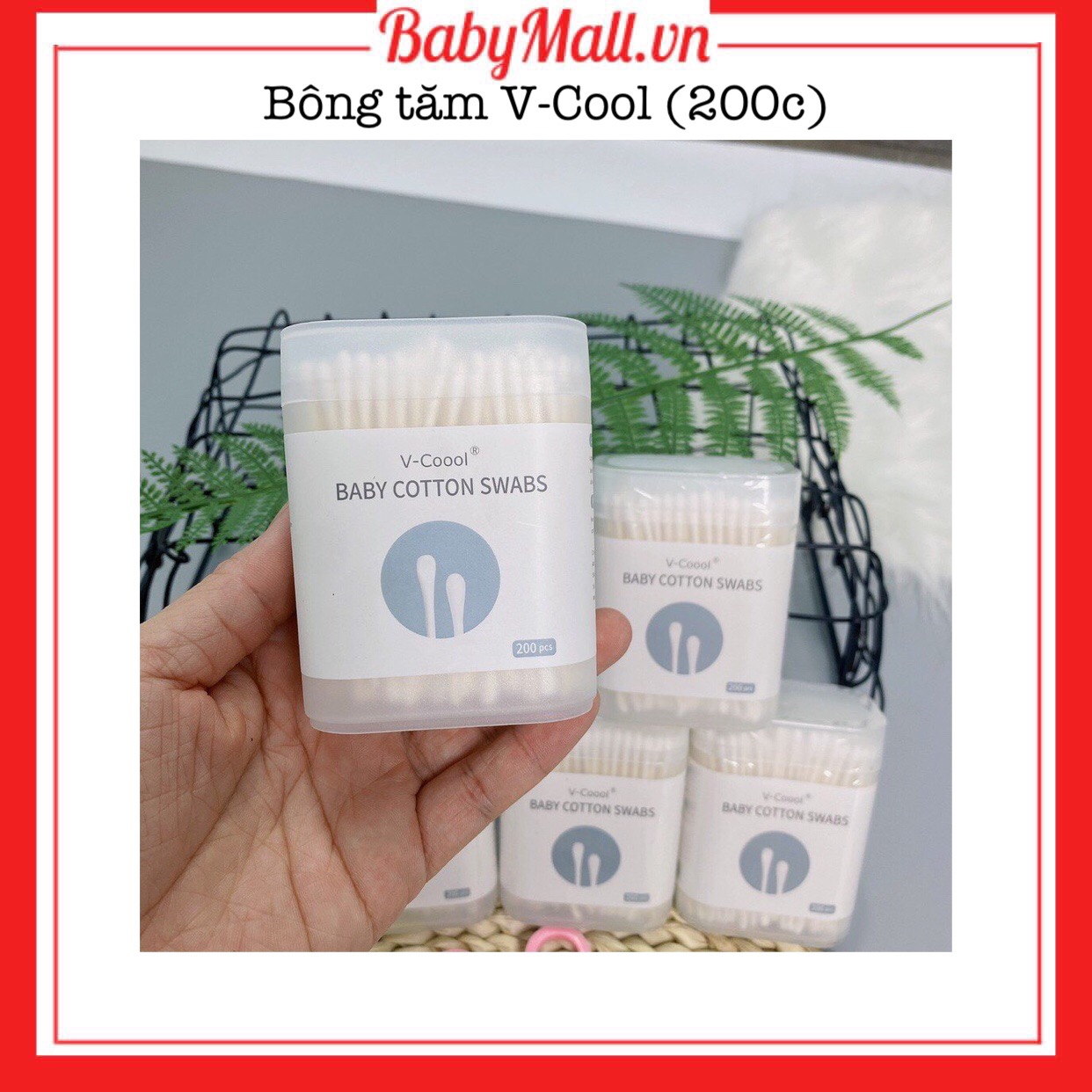Bông tăm V-Coool ( 200c) Babymall.vn