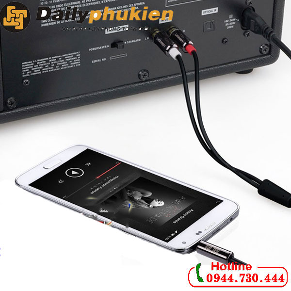 Dây Audio 3.5mm to 2 đầu RCA cao cấp Ugreen 10584