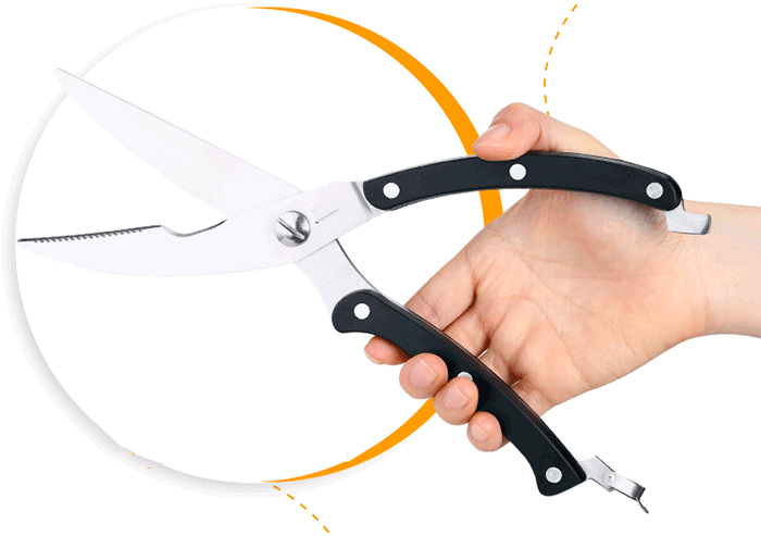 Chicken Scissors 25cm Long Steel With Clasps