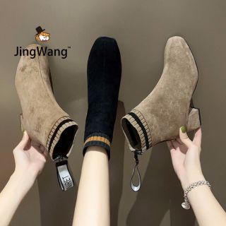JingWang Free Shipping Miễn phí vận chuyển Giày bốt ngắn của phụ nữ mùa thumbnail