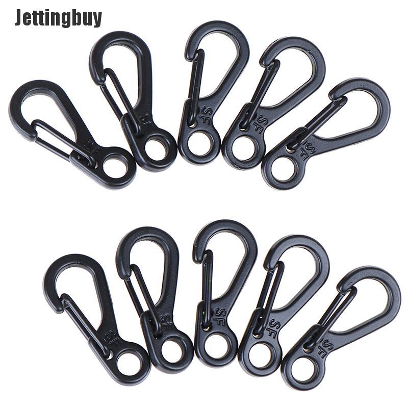 Jettingbuy 10 Chiếc Móc Leo Núi Mini Móc Khóa Lò Xo Móc Khóa Dụng Cụ Cắm Trại