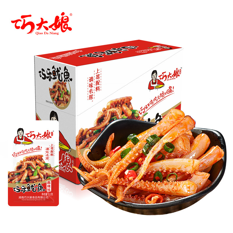 Râu Mực Cay Tứ Xuyên - Râu Mực Kiều Đại Nương - Gói 12G - Foody.Taiwan