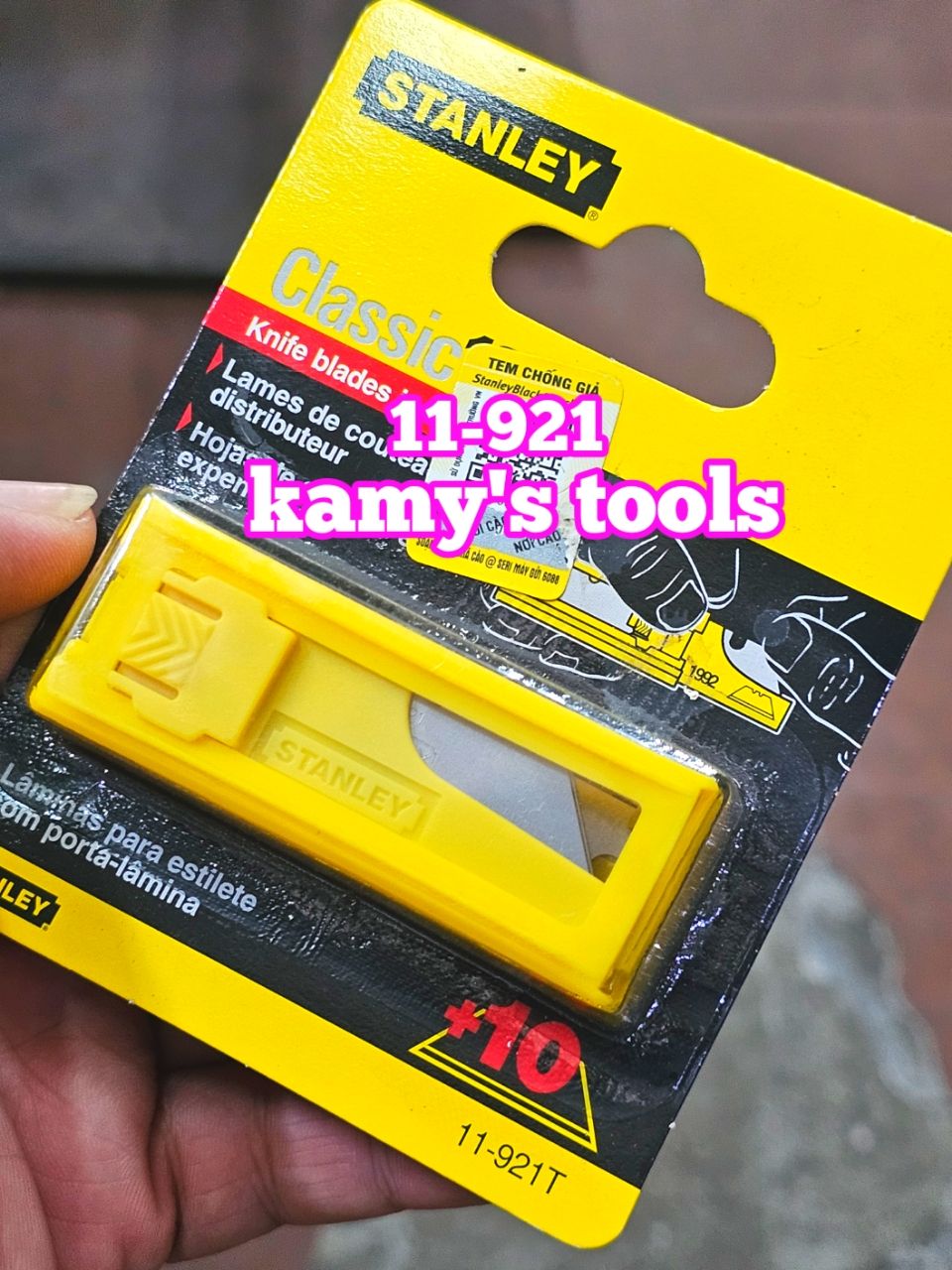 Lưỡi Dao Rọc Cáp Thẳng Stanley 11-921 (10 Lưỡi/Hộp) Lưỡi Dao Stanley
