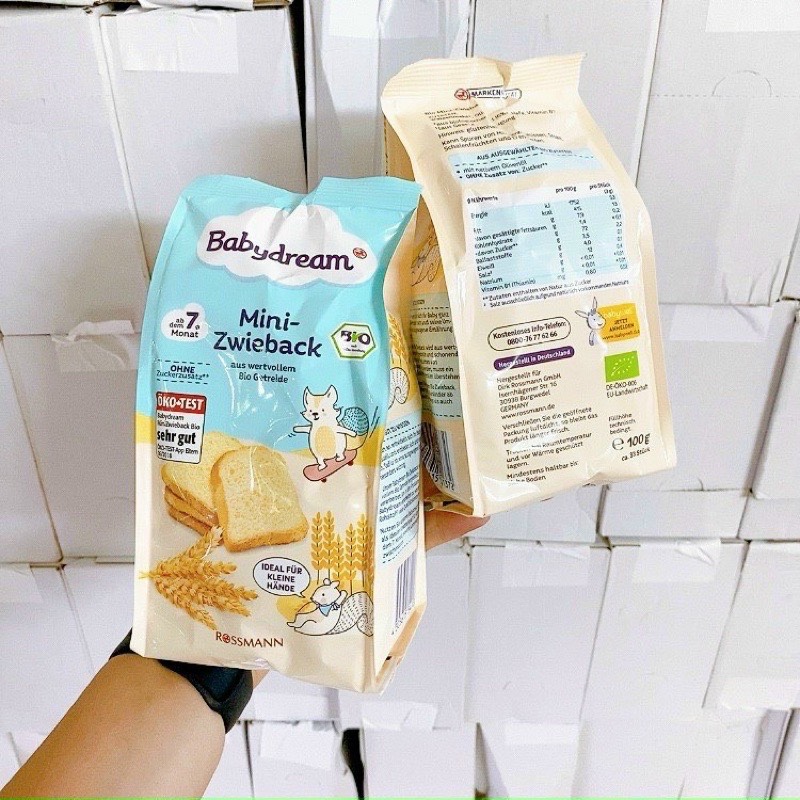 [DATE T6/2024] BÁNH MÌ KHÔ HỮU CƠ ĐỨC BABYDREAM[7M+]