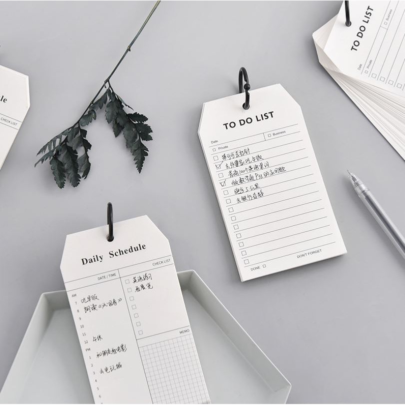 [HCM]Tập giấy plan note (Daily Scheducle To Do List Message)