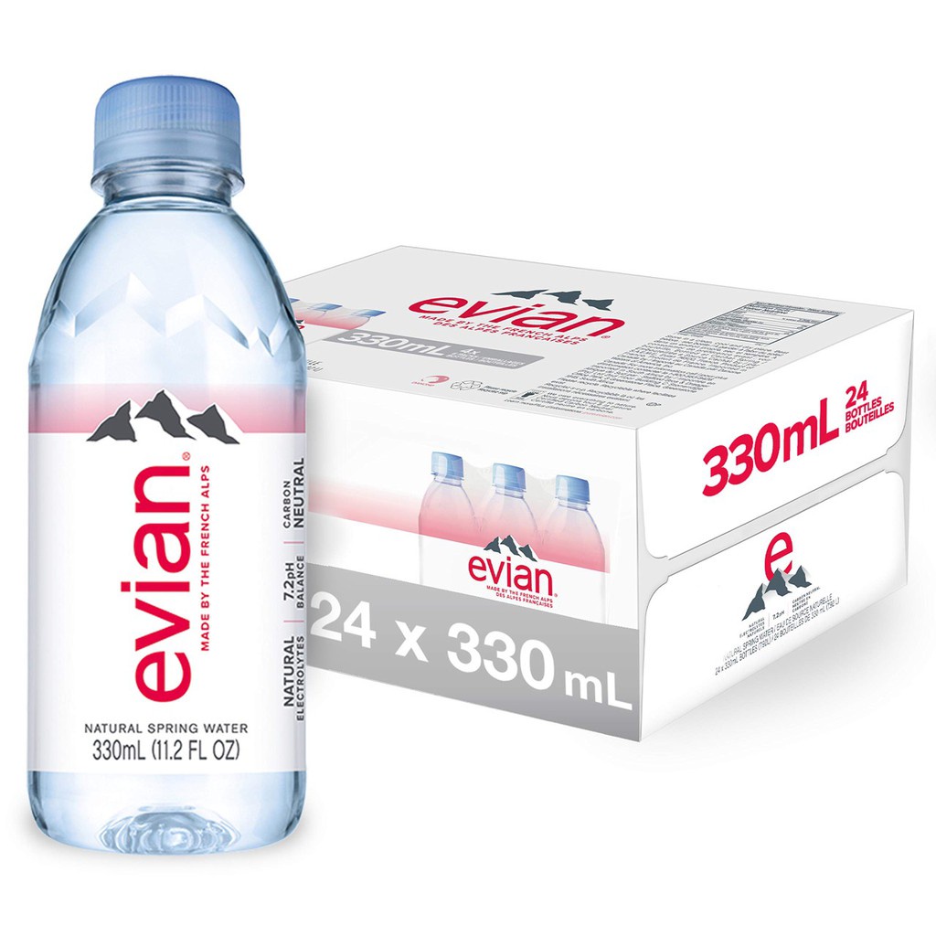 Thùng Nước Khoáng Evian 330ml (24 chai)