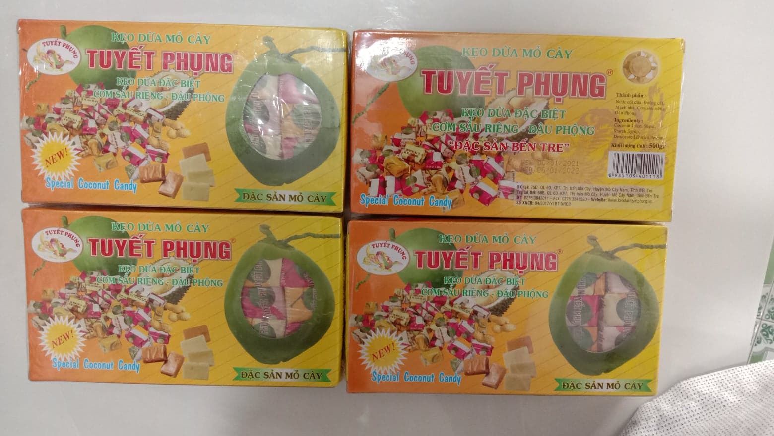 KẸO DỪ.A  Bến Tre (SẦU RIÊNG ĐẬU PHỘNG )