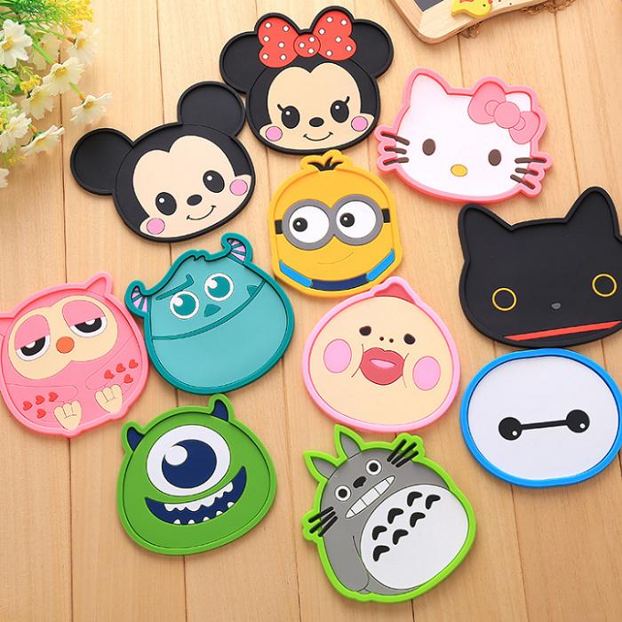 Bộ 4 miếng đế lót ly hình thú cute dễ thương