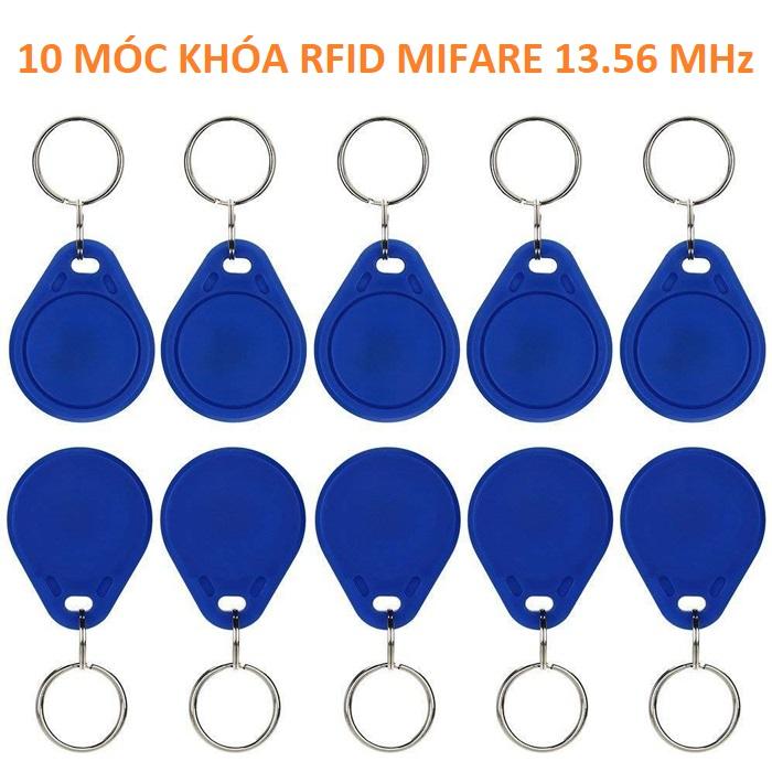 10 thẻ móc khóa RFID Mifare 13.56 Mhz (mã số cố định, không sao chép được) - ATDTECH