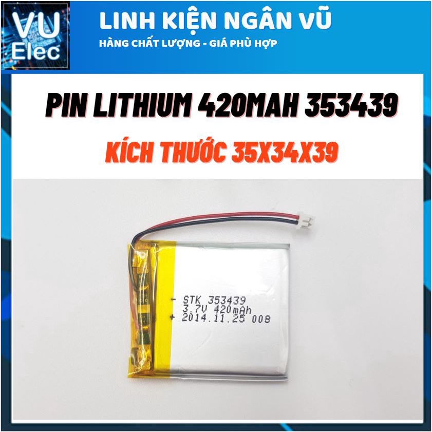 Pin cảm biến áp suất lốp siêu mỏng 3.7v 420mah 353439 - 800mah 603040
