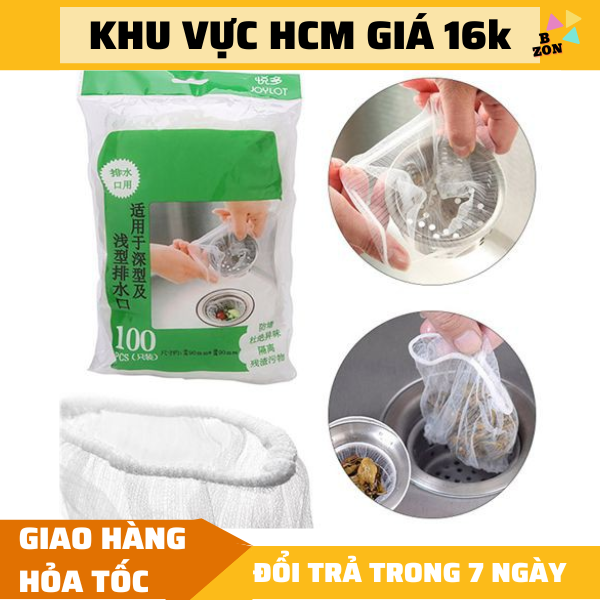 Combo 100 túi lọc rác bồn rửa chén, lưới lọc rác bồn rửa bát, túi lưới lọc rác bồn rửa bát, lọc bồn rửa chén