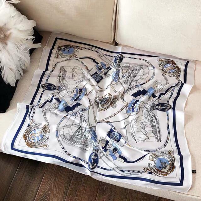 [HCM]Khăn lụa vuông size 70x70cm Khăn choàng cổ thanh lịch