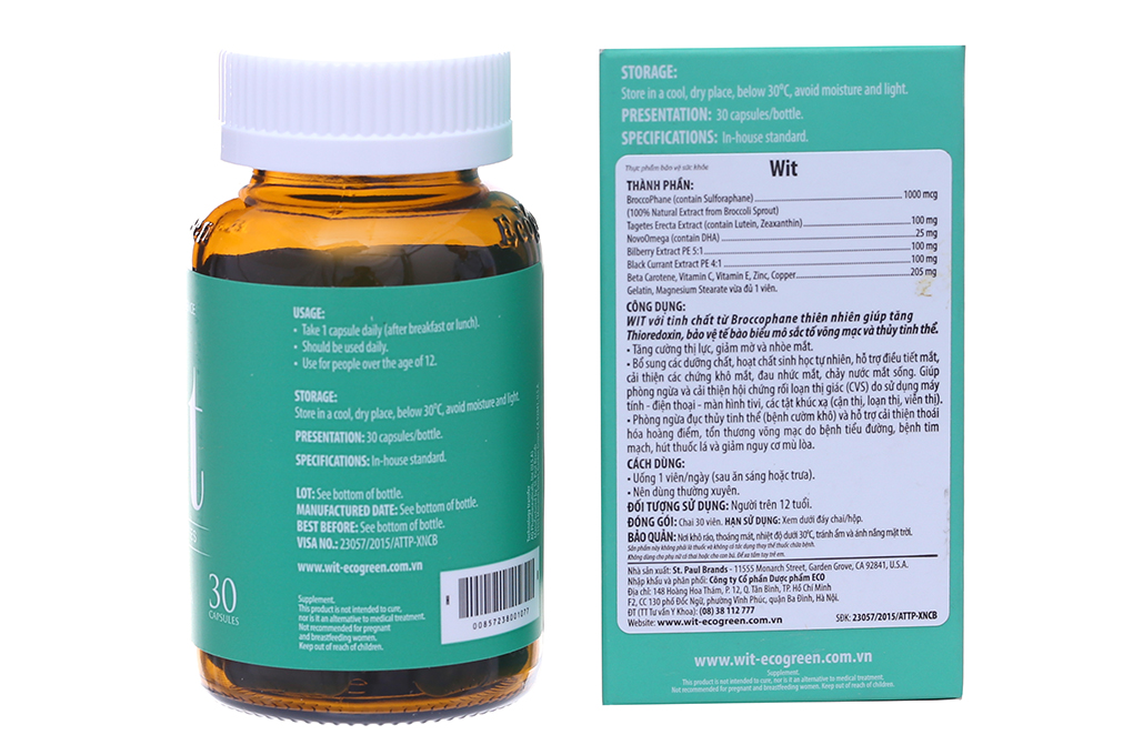 [HCM]Viên Uống Bổ Mắt Wit - Nhập Khẩu Từ Mỹ (30 Viên)