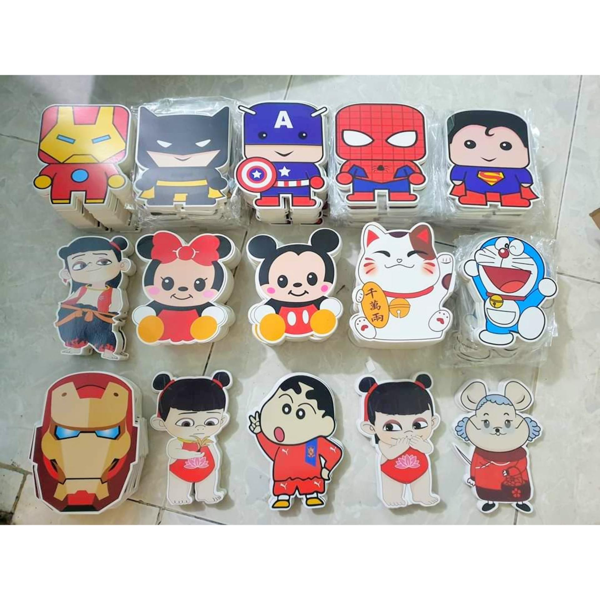 combo stickers và 100 bao lì xì hoạt hình chibi dễ thương (hơn 10 mẫu)