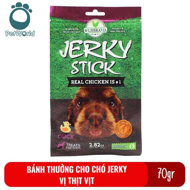 Bánh thưởng cho chó Jerky 70gr - Vị thịt vịt
