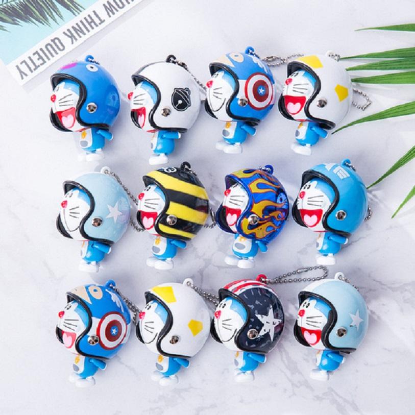 Móc Khóa Hình Doraemon Đội Nón Bảo Hiểm Dễ Thương (Nhiều Mẫu)