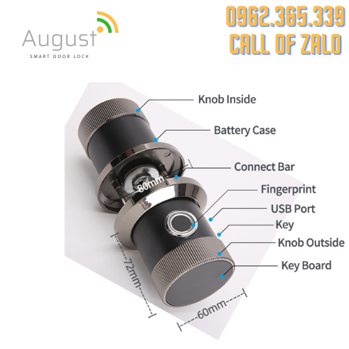 Khóa Cửa Vân Tay D2 Smart Door Lock