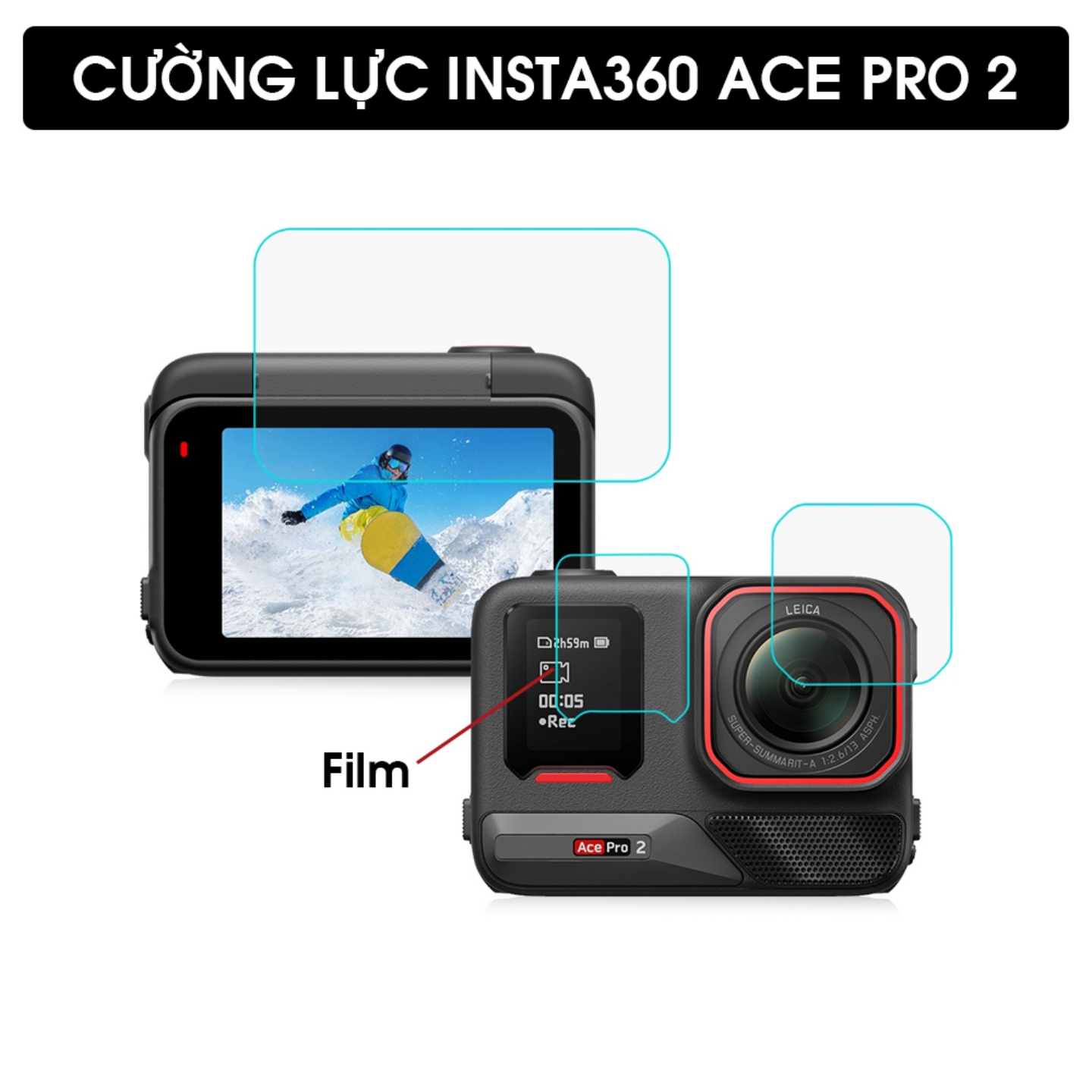 CƯỜNG LỰC INSTA360 ACE PRO 2 / ACE PRO PULUZ