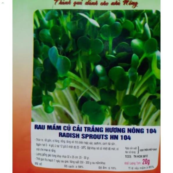Hạt Mầm Củ Cải Trắng - Gói 20 gram