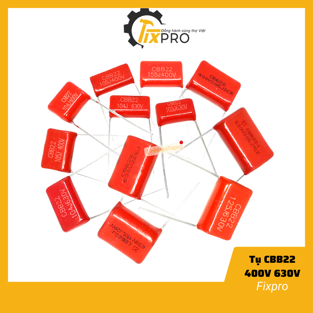 (  5 chiếc )  Tụ CBB 155J 400V 1.5uF 20mm chất lượng tốt - Fixpro