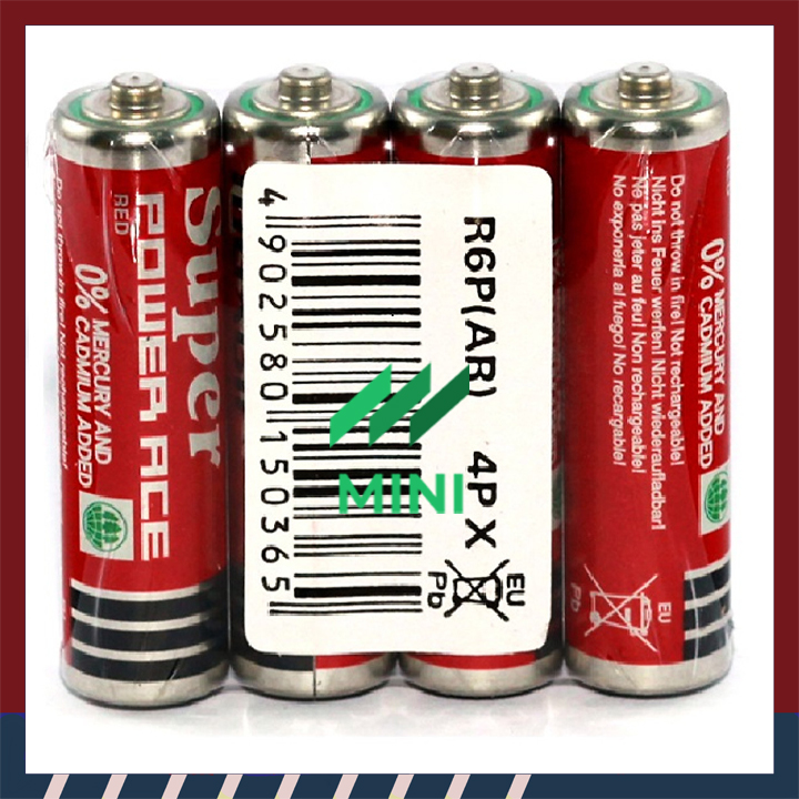 1 Vĩ / 4 Viên - Pin AA Maxell Super Power ACE Red 1,5V