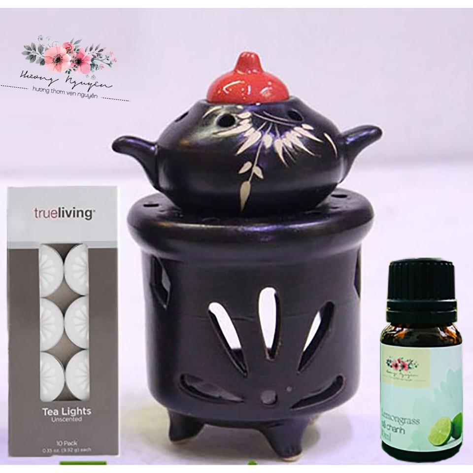 ĐÈN XÔNG, ĐỐT, KHUẾCH TÁN TINH DẦU NẾN ẤM TRÀ Bát Tràng