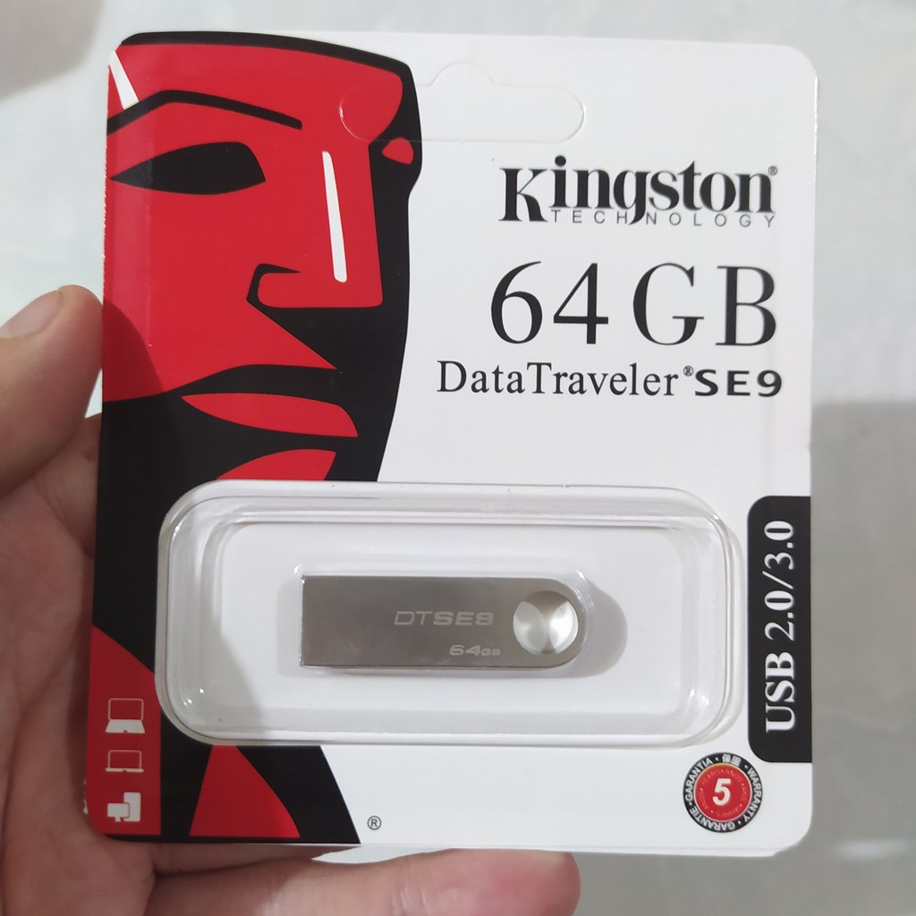USB 2.0 kingston data traveler se9 64gb - dung lượng thực...