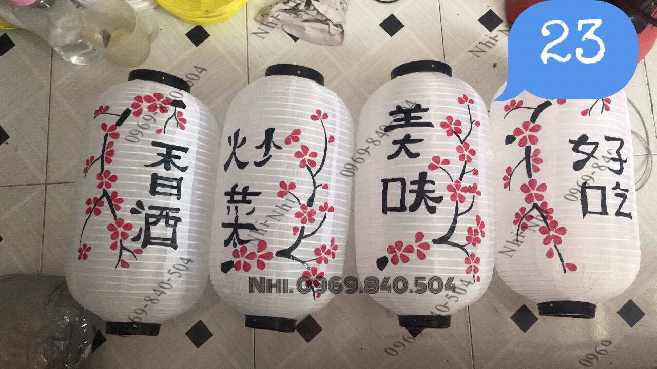 [HCM]Lồng đèn Nhật- vẽ-50x25cm
