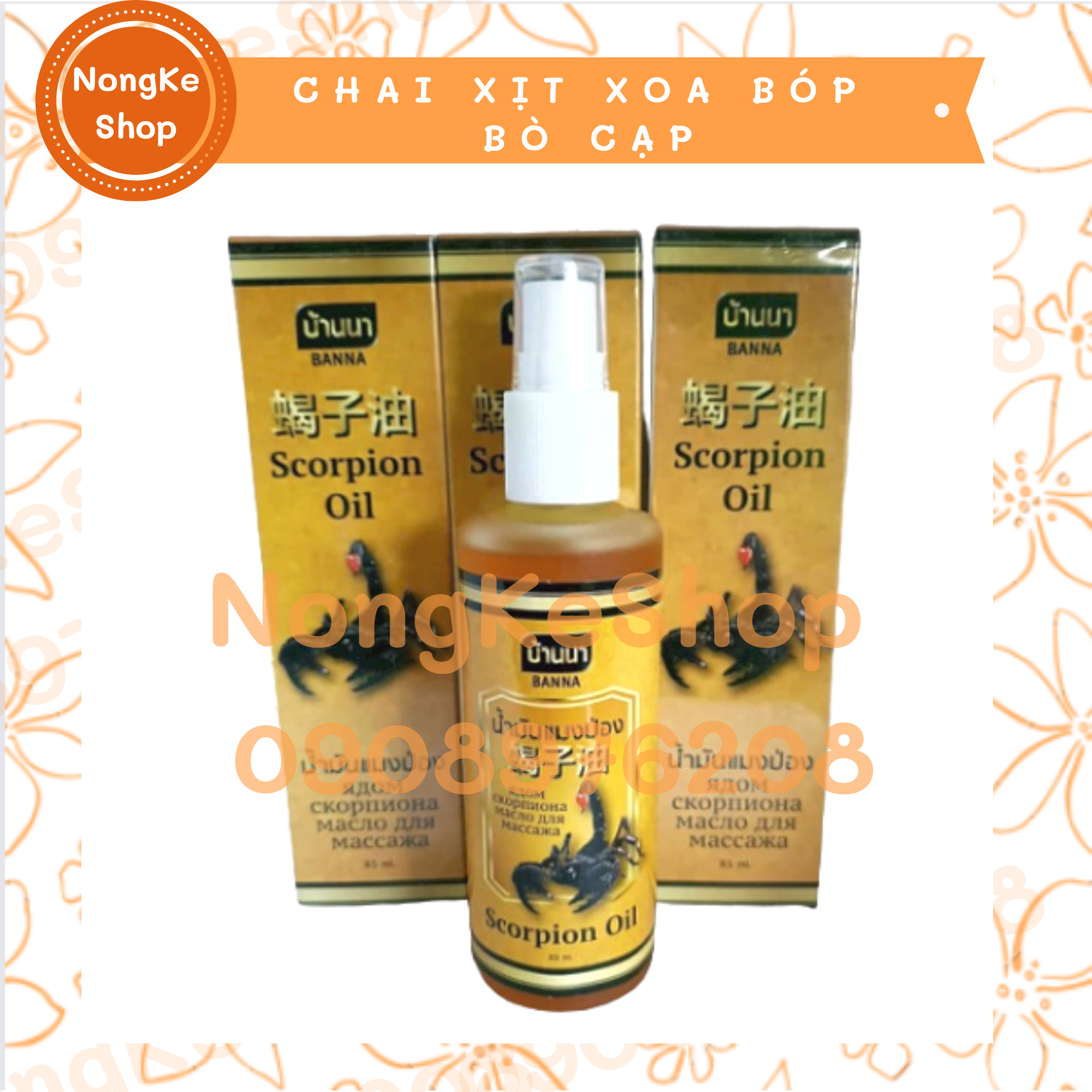 [HCM]Dầu xịt xoa bóp bọ cạp Thái Lan