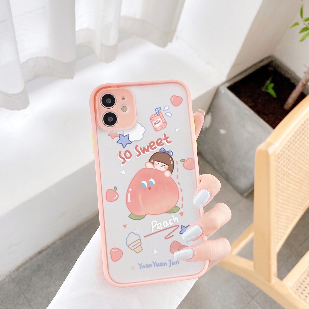 Ốp Lưng IP Basic Camera In Hình Siêu Cute Lưng Nhám(bảo vệ cam)