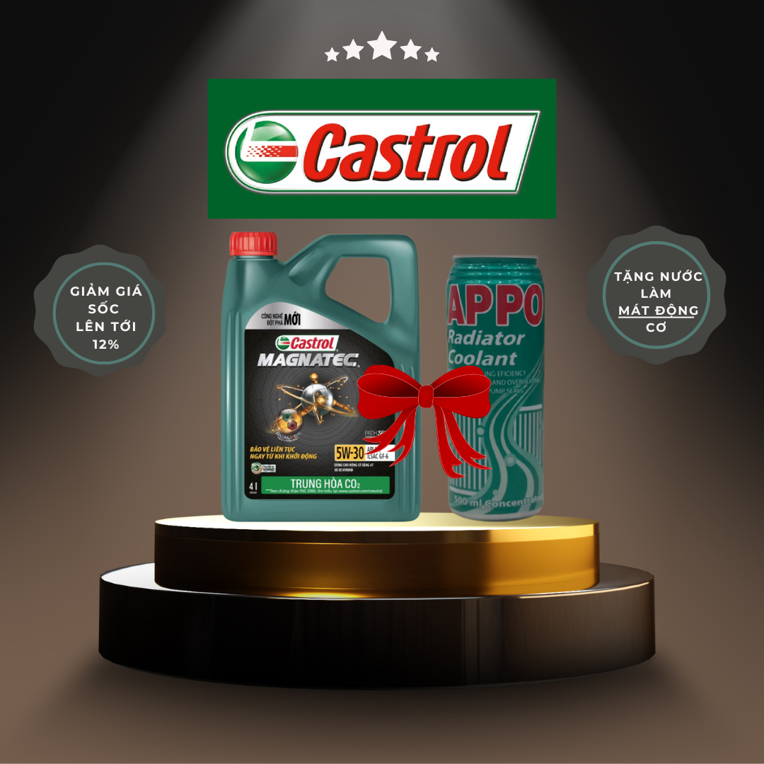 NEW BẢN MỚI 2023 DẦU NHỚT ĐỘNG CƠ Ô TÔ CASTROL MAGNATEC 5W-30 API SP/CF 4L